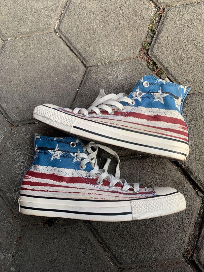 Sepatu converse american shop flag
