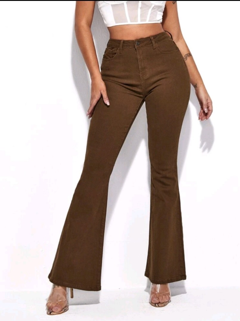 shein high waist flare leg jeans 
