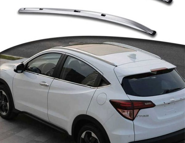Matt Silver Vezel HRV roof rails, Car Accessories, Accessories on Carousell