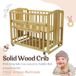 Solid Wood Crib Free Uratex