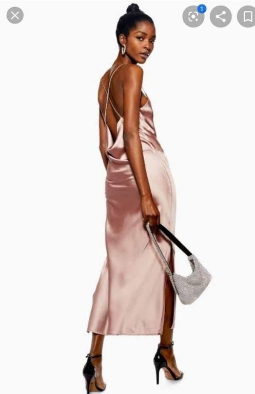 Plain satin slip dress topshop new arrivals