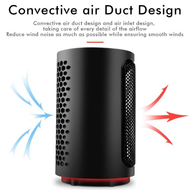 Toyuugo Portable Fan Heater, Personal Space Heater 500W Electric Heater