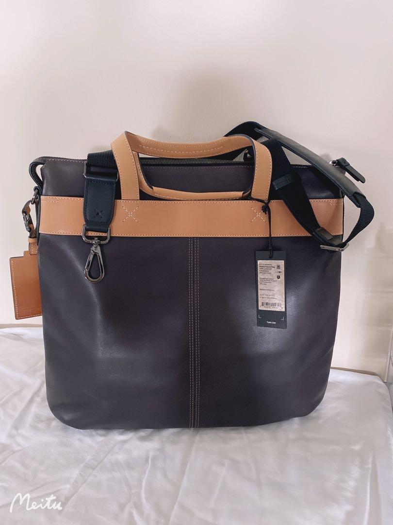 TUMI Whitfield Helmet Leather Tote Bag, Luxury, Bags & Wallets on Carousell