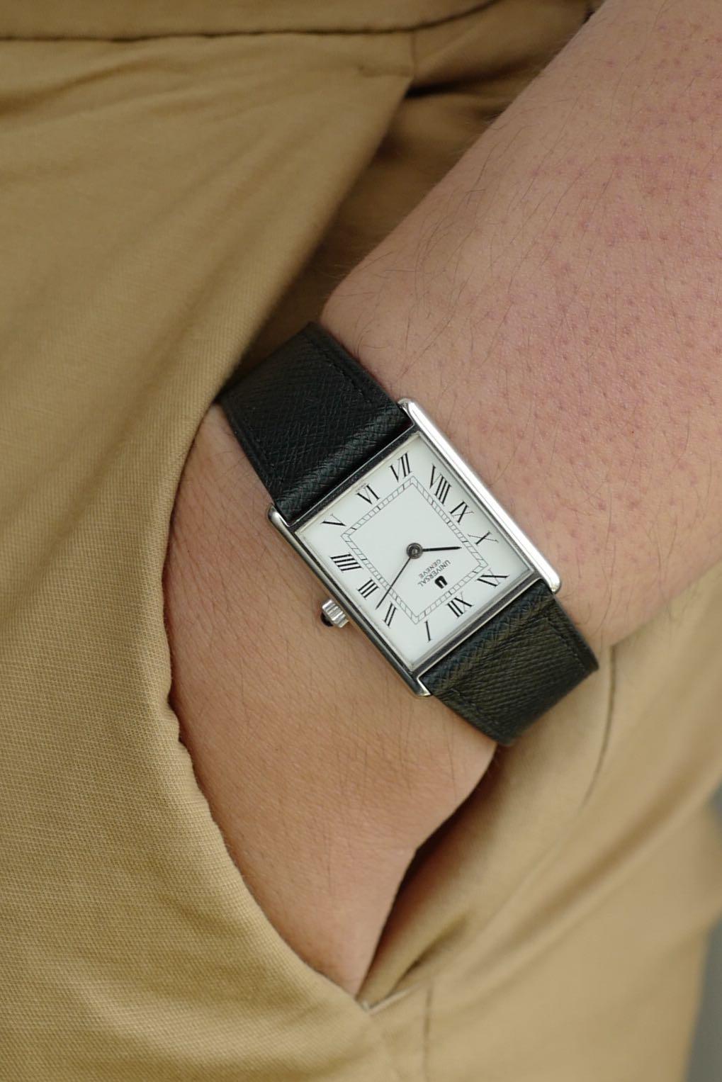 Universal Geneve tank enameled dial ref.842139 Luxury Watches on