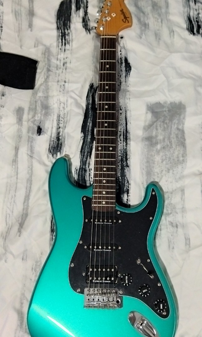 *Upgraded* Squier Affinity 2020 Race Car Green Stratocaster