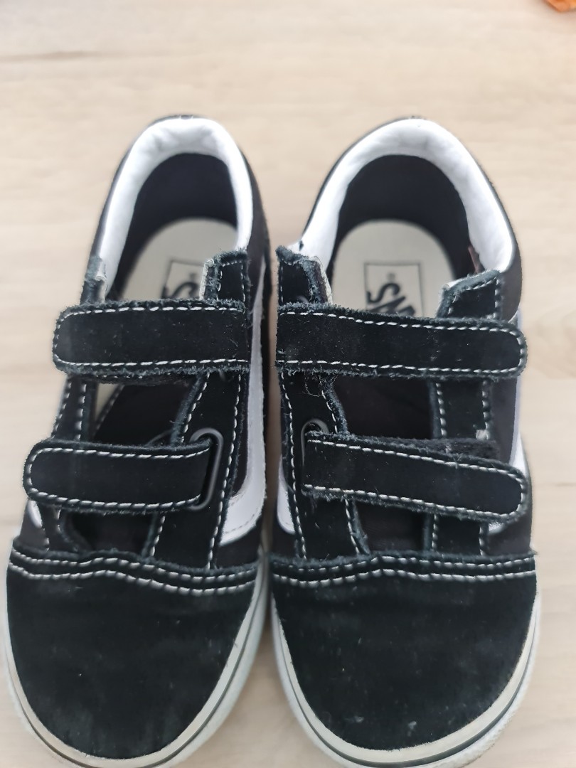 infant black leather vans