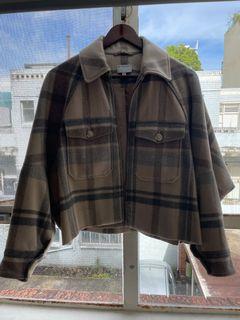 Witchery chequered short coat size 12