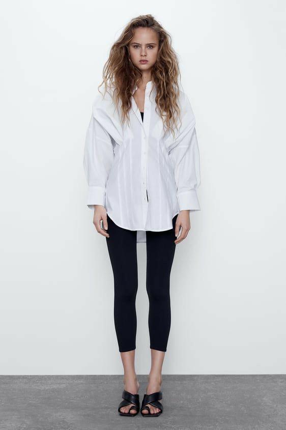 Zara pleated shirt, Fesyen Wanita 