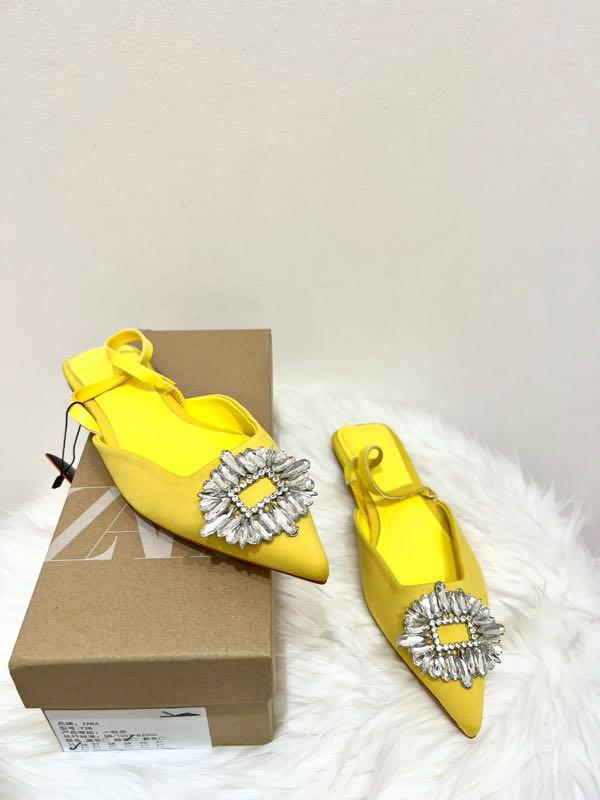 zara yellow shoes