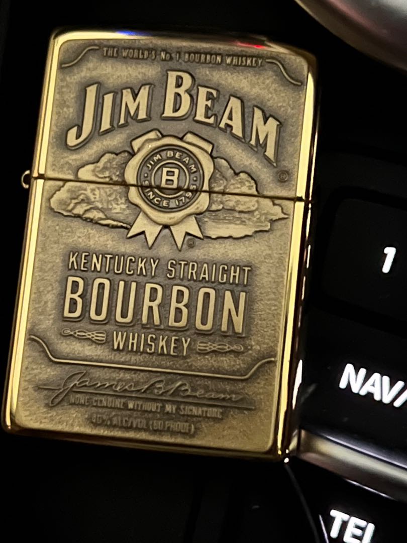 Zippo Jim Beam limited edition brass lighter ndp57, Men's Fashion