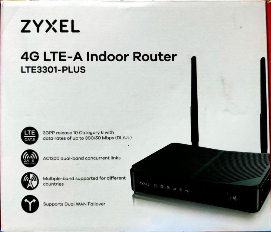 Zyxel Ac1200 4G Lte Sim Slot Unlocked Wifi Indoor Router, 300Mbps Lte-A, No  Configuration Required [Lte3301-Plus], Computers & Tech, Parts &  Accessories, Networking On Carousell