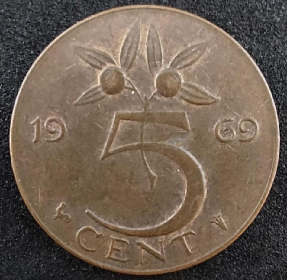 1969) 荷蘭朱利安纳女王5 分(流通幣)/Netherlands 5 Cents(Circulation Coins ), 興趣及遊戲,  收藏品及紀念品, 錢幣- Carousell