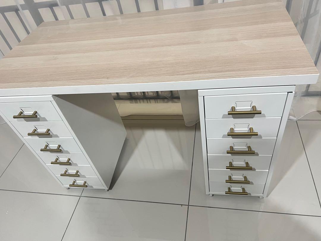 2x Helmer Ikea Drawer 1 x Linnmon Table Top