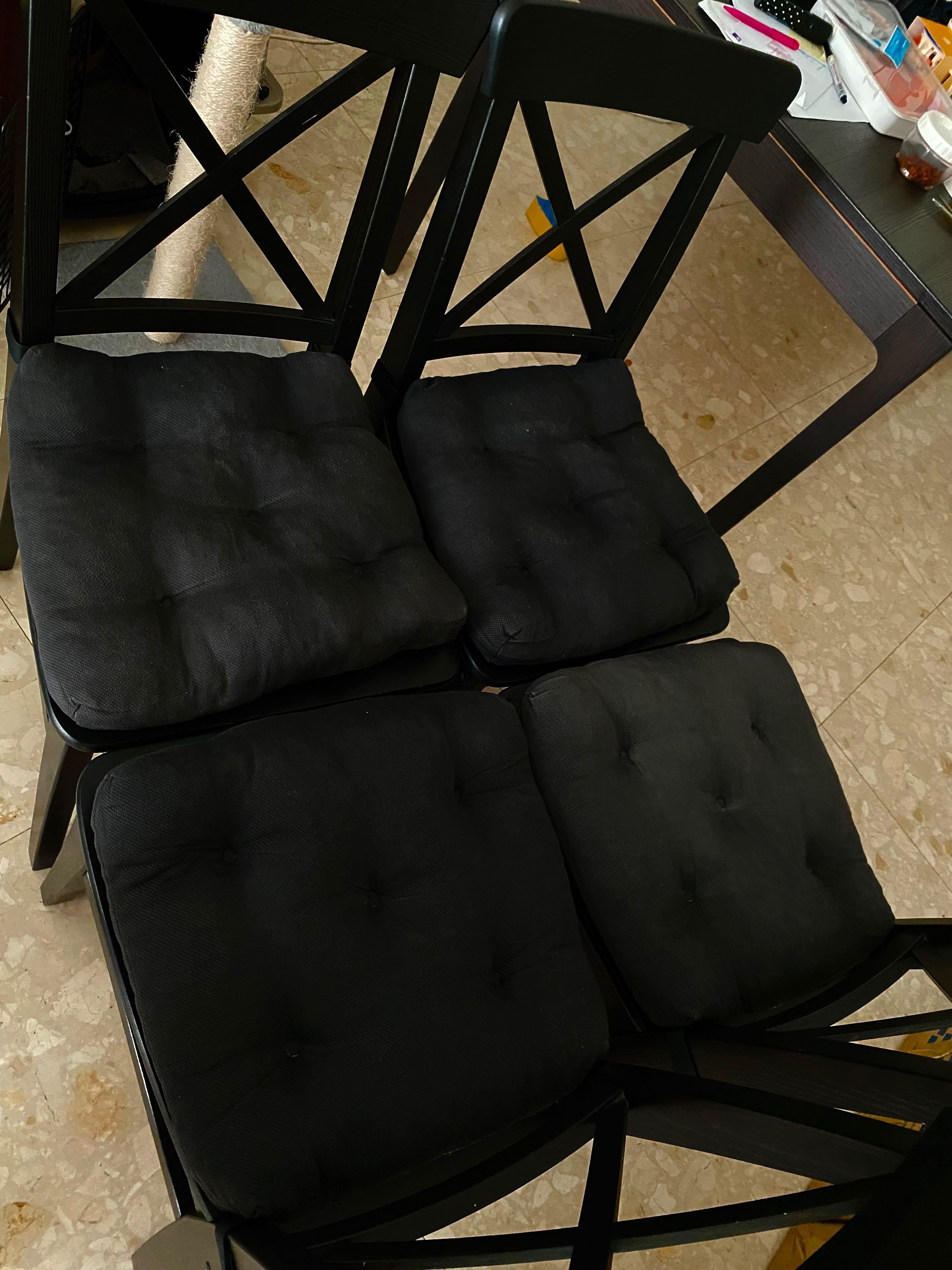 Ikea malinda chair cushion grey best sale