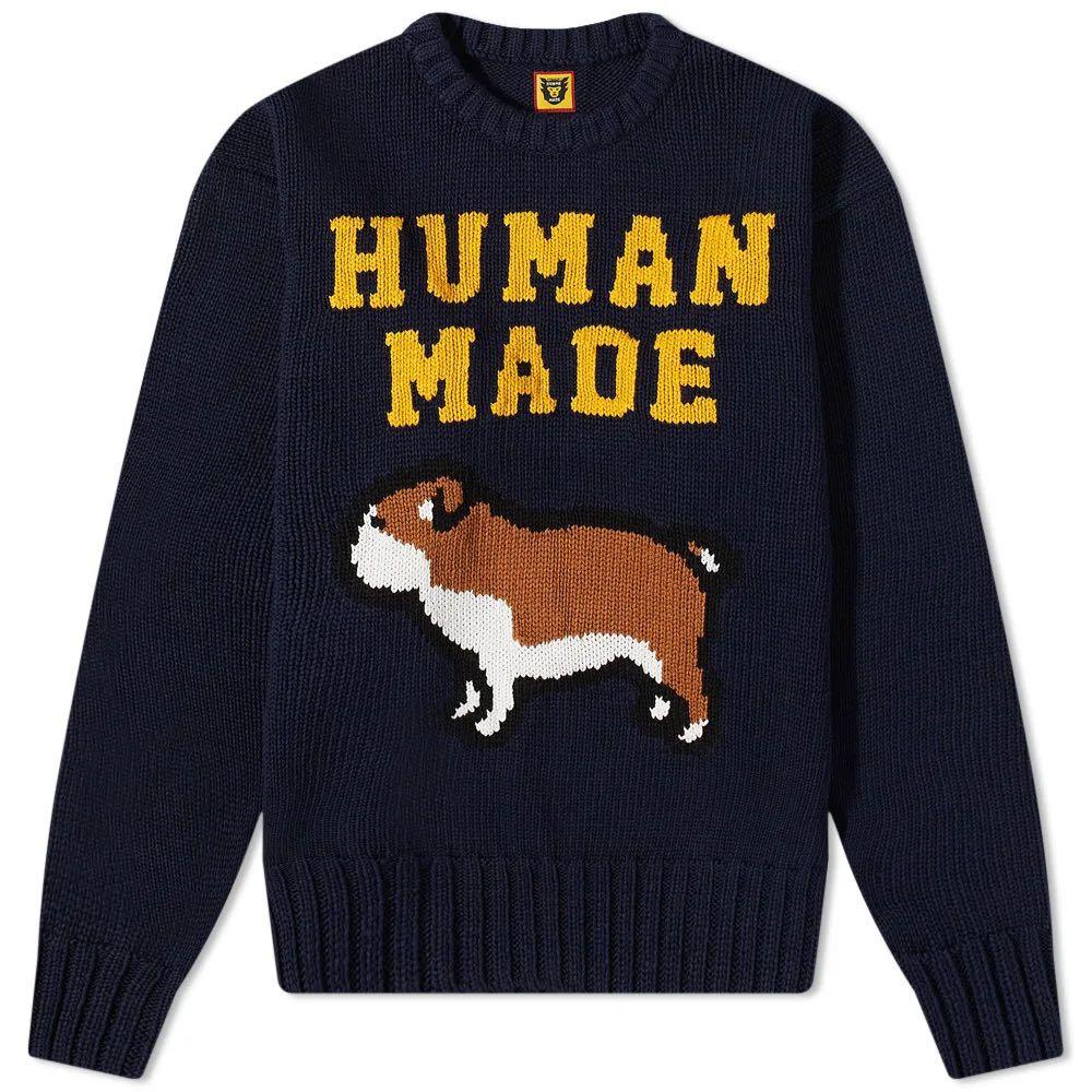 現貨Brand new>>Human made HM23CS001 Cotton Knit Sweat Navy size M 