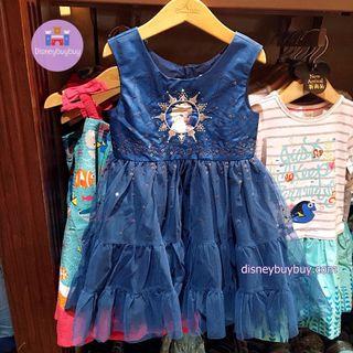 香港迪士尼冰雪奇緣 Frozen Elsa 兒童連身裙 背心裙禮服 （L:9-10)