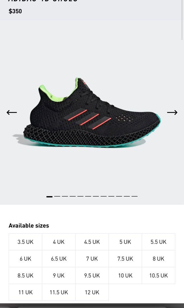 Adidas ultra boost store 9.5 uk chart