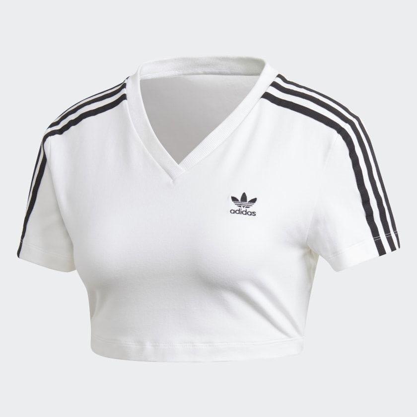 adidas crop top v neck, Women's Fashion 
