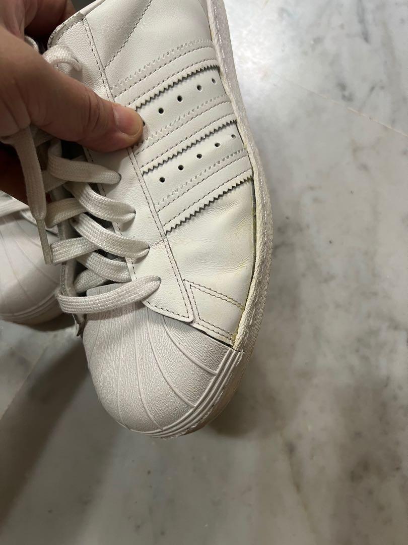 Adidas Superstar pure white US9.5, Men's Fashion, Footwear, Sneakers on  Carousell