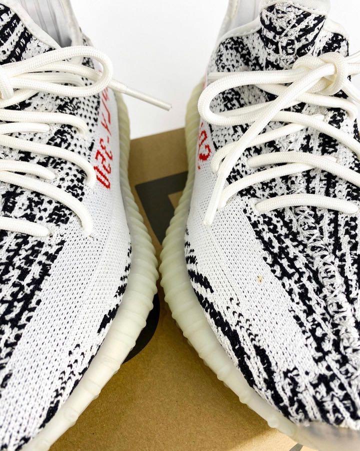 Zebra yeezys size 7 hot sale