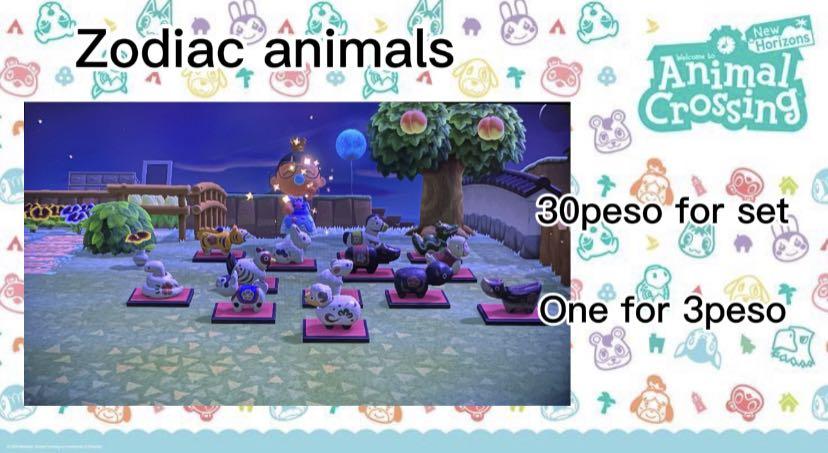 Animal crossing zodiac animals (Category: Nintendo) located in Del Monte. Submitted by khan_khan8 (Listing ID 1152313213, Image 1). Description: 30 peso for zodiac set and one for 3 peso Message me! ✨😁.
