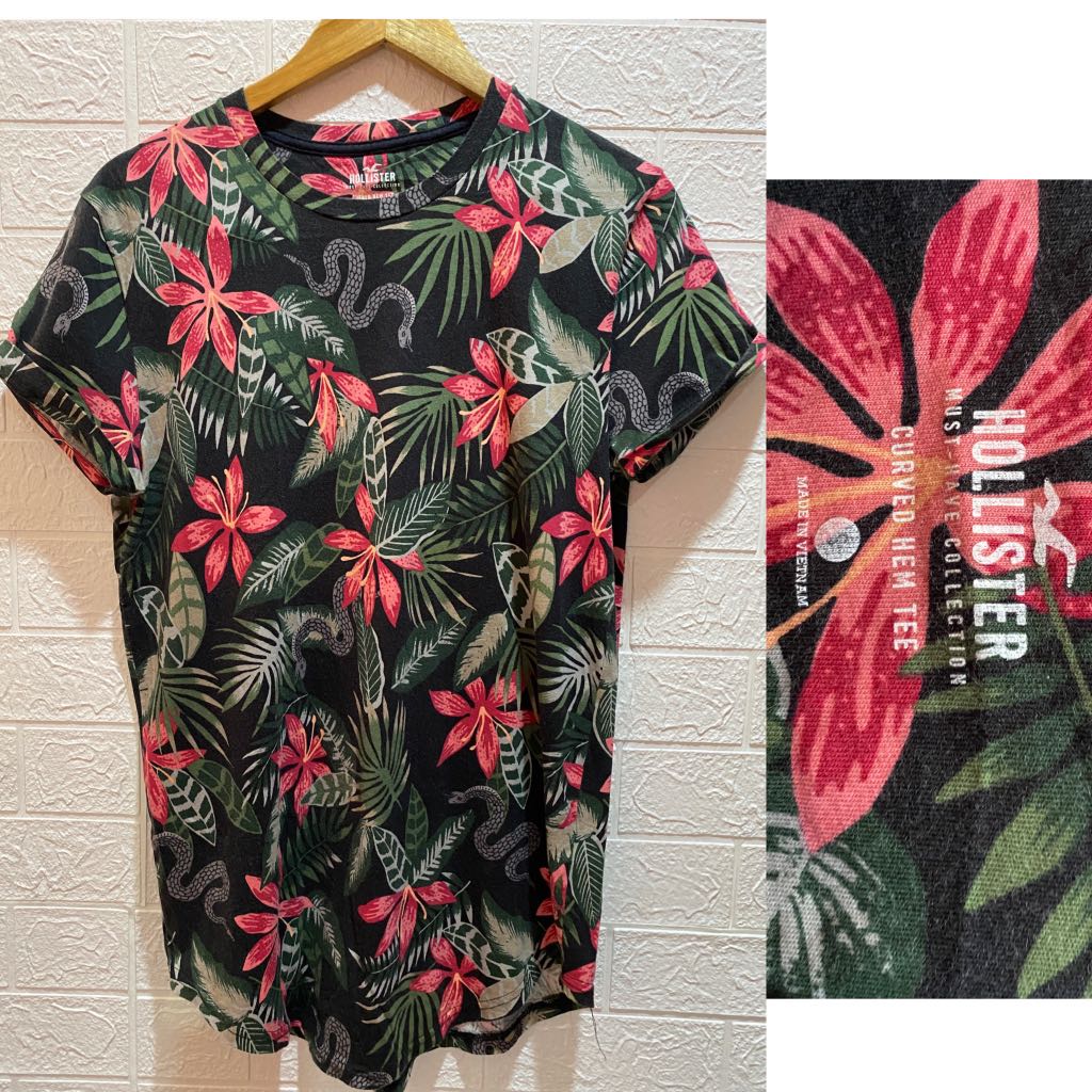 hollister curved hem tee