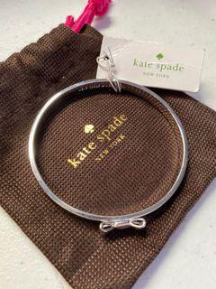 Authentic Kate Spade Take a Bow Bangle silver 2.5 inches diameter