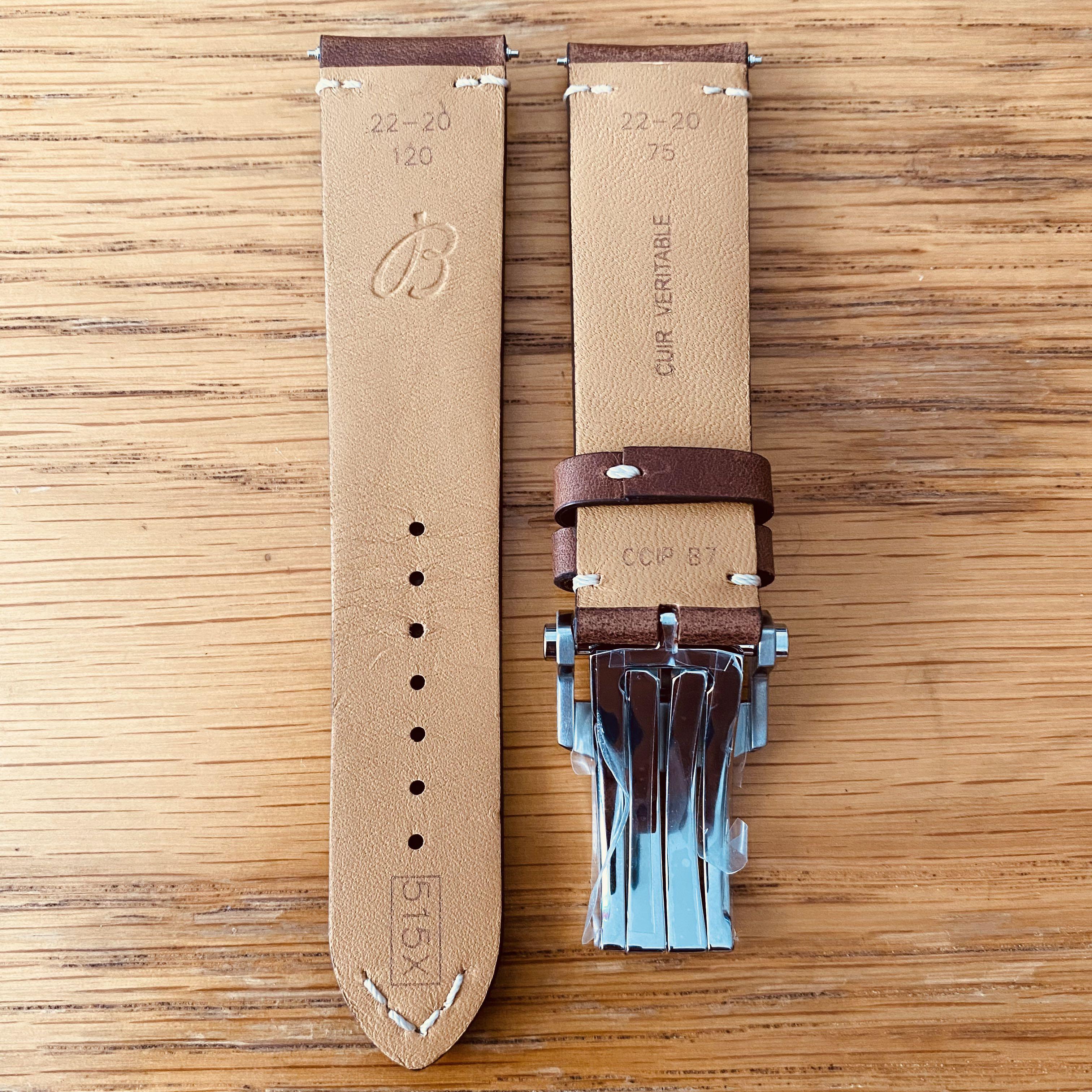 Genuine breitling leather strap store