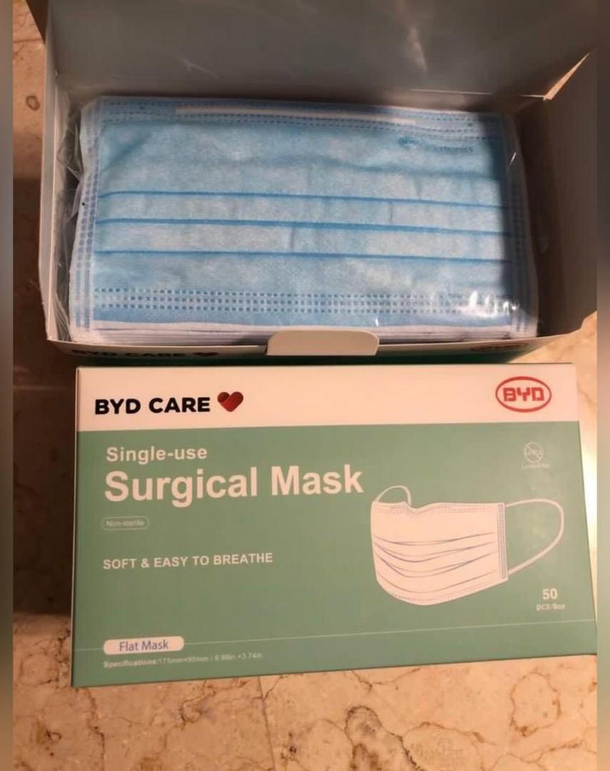 BYD Face mask(free ninja van delivery)Single use Surgical Mask 50 pcs