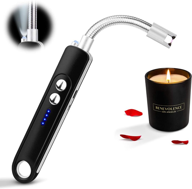 Candle Lighter With Flashlight,Electric Usb Rechargeable Arc Lighter