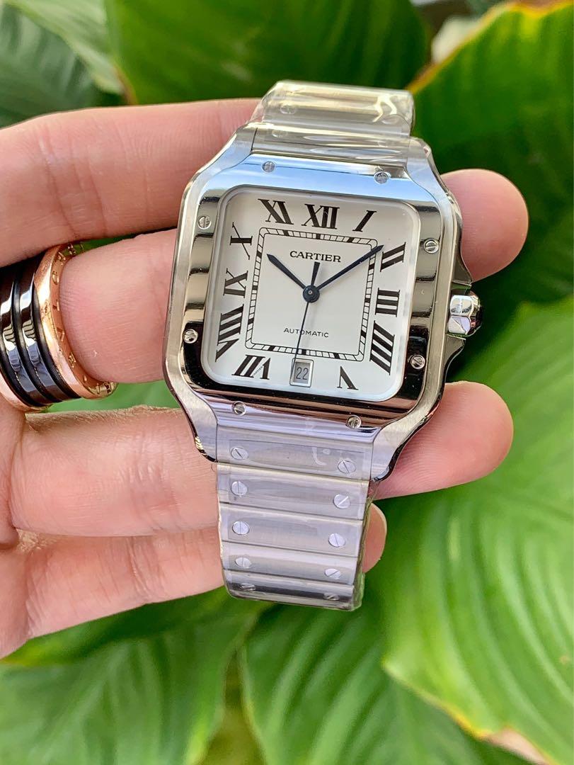 Cartier santos 39.8 mm new arrivals