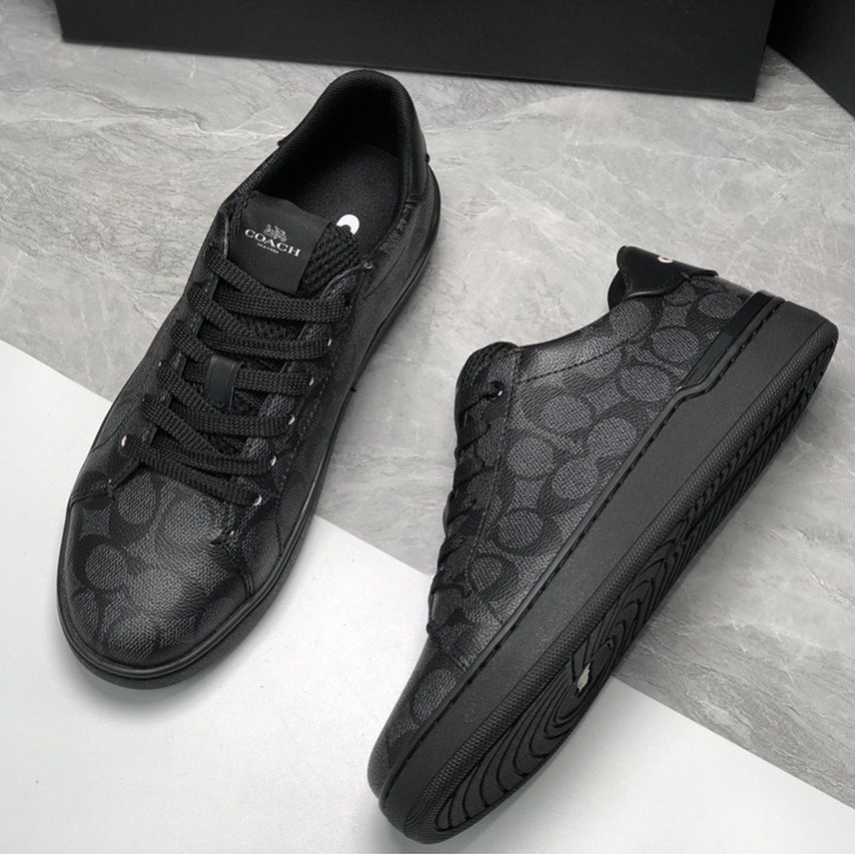 Coach Black Sneaker Fesyen Pria Sepatu Sepatu Formal di Carousell