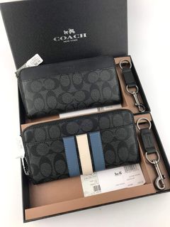 coach sunset motif wallet