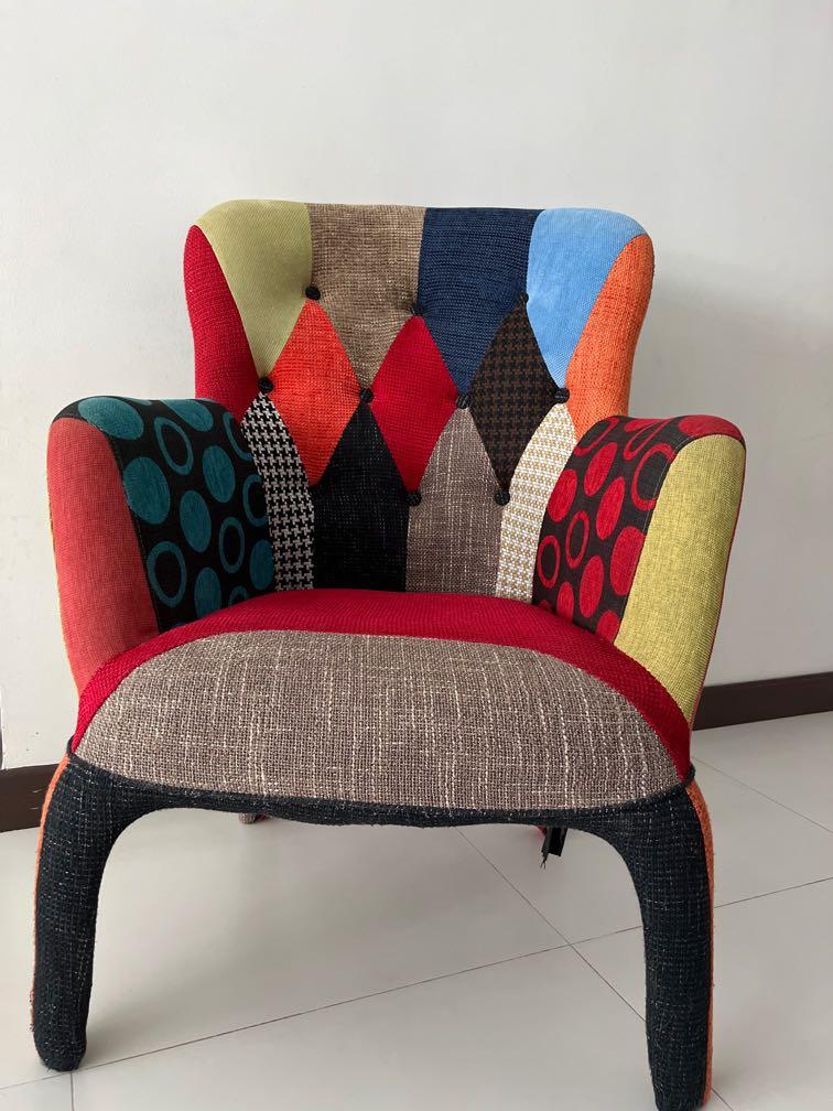 Fabric Patchwork Mary Recliner Chair