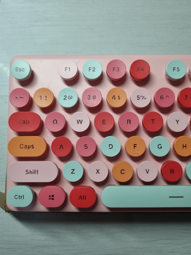 Colourful Mechanical keyboard with typewriterlike keys, Computers & Tech, Parts & Accessories