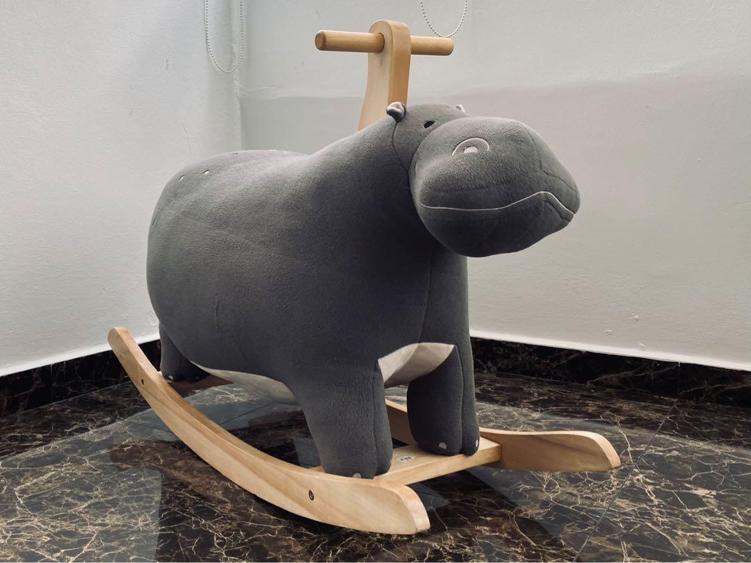 Crate Barrel Rocking Rocker Hippo Babies Kids Infant