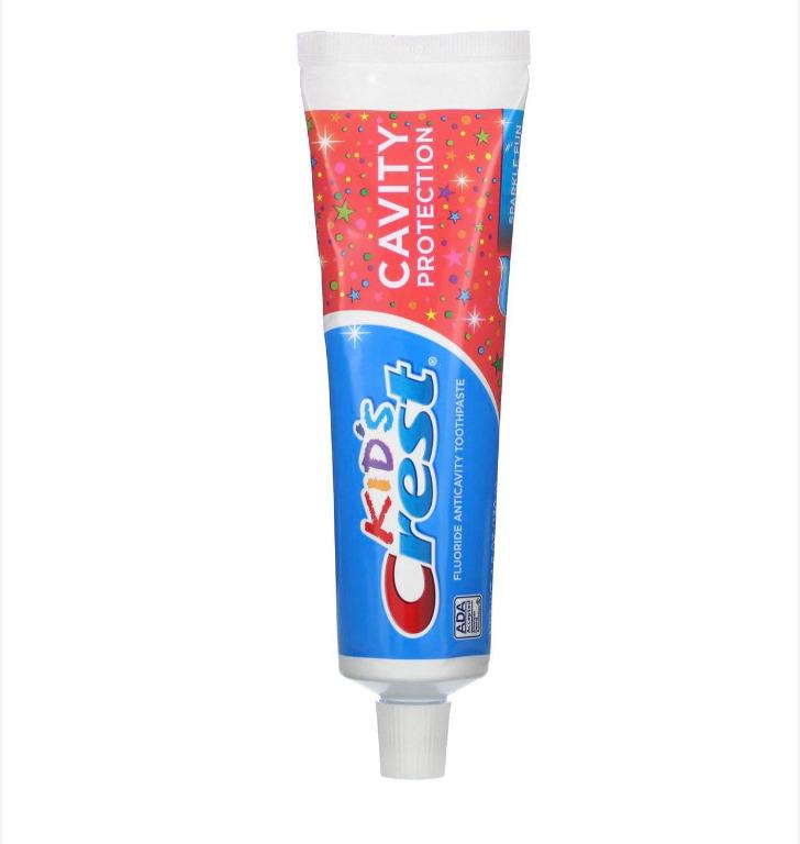 Crest Kids Toothpaste Cavity Protection 100ml (Category: Baby Toiletries & Grooming) located in Manila. Submitted by abubotmanila (Listing ID 1152292078, Image 1). Description: Description ADA Accepted - American Dental Association Fights Cavities with Clinically Proven Fluoristat Gentle on Tooth Enamel Fun Filled Sparkles and Sparkle Fun Flavor For Kids Fluoristat is a trademark for a proven decay-preventive composition (active ingredient: sodiu