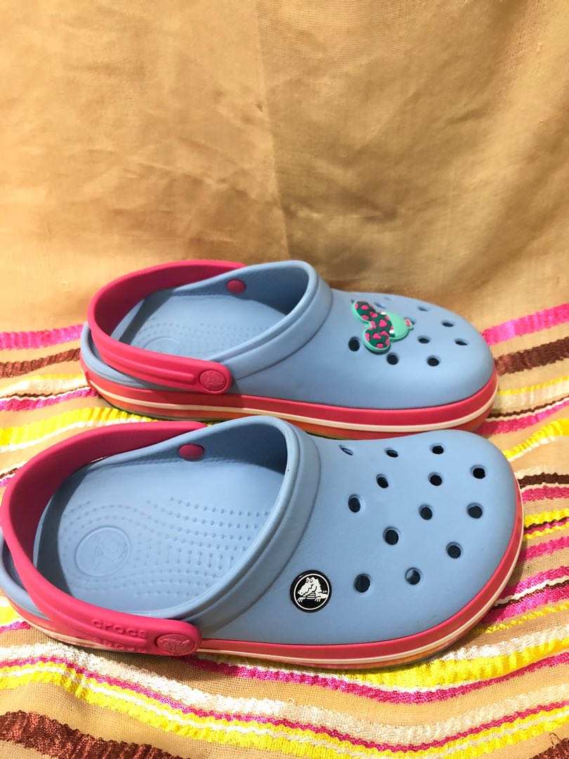 Crocs Crocband Chambray Blue Paradise Pink Women s Fashion