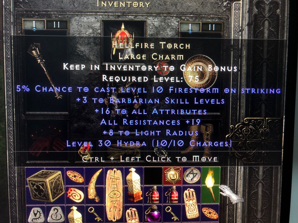 D2R barbarian Amazon druid torch, Video Gaming, Gaming Accessories, In