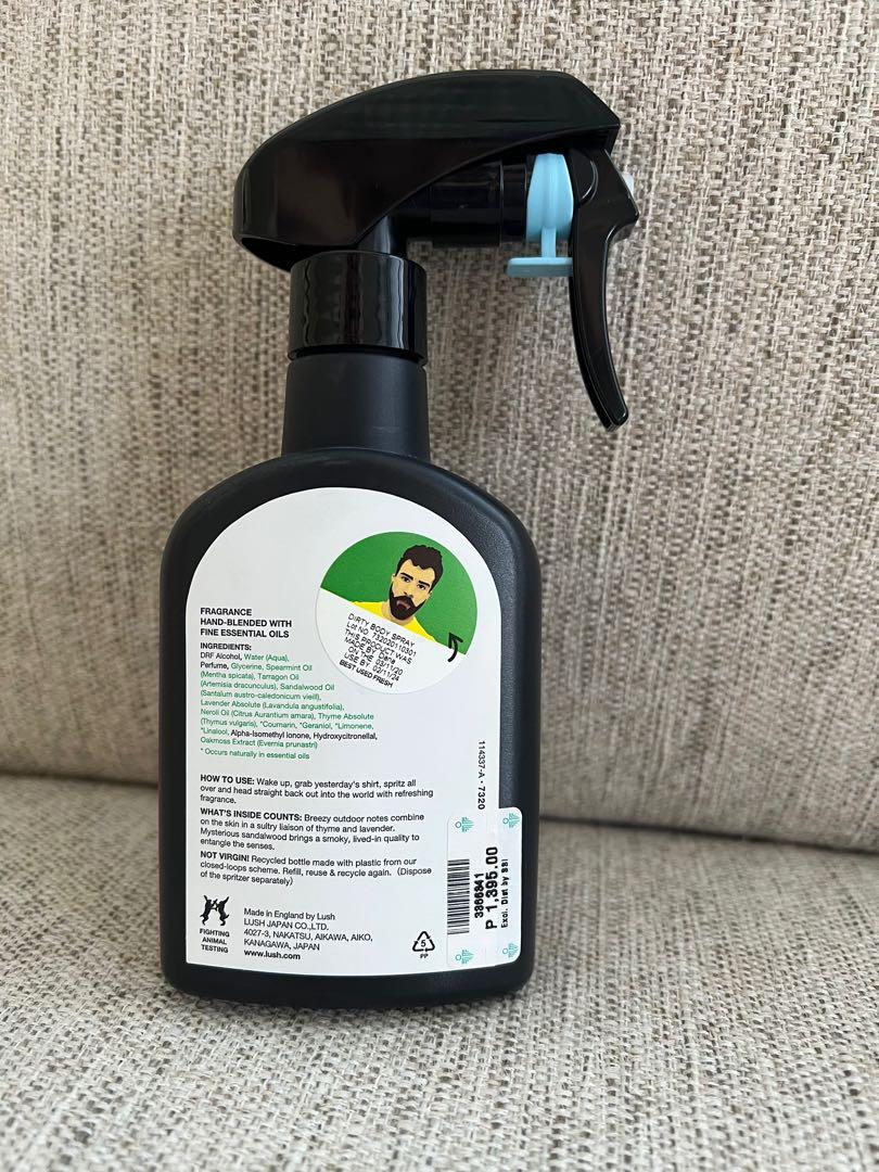 DIRTY Body Spray by Lush, Beauty & Personal Care, Men's Grooming on
