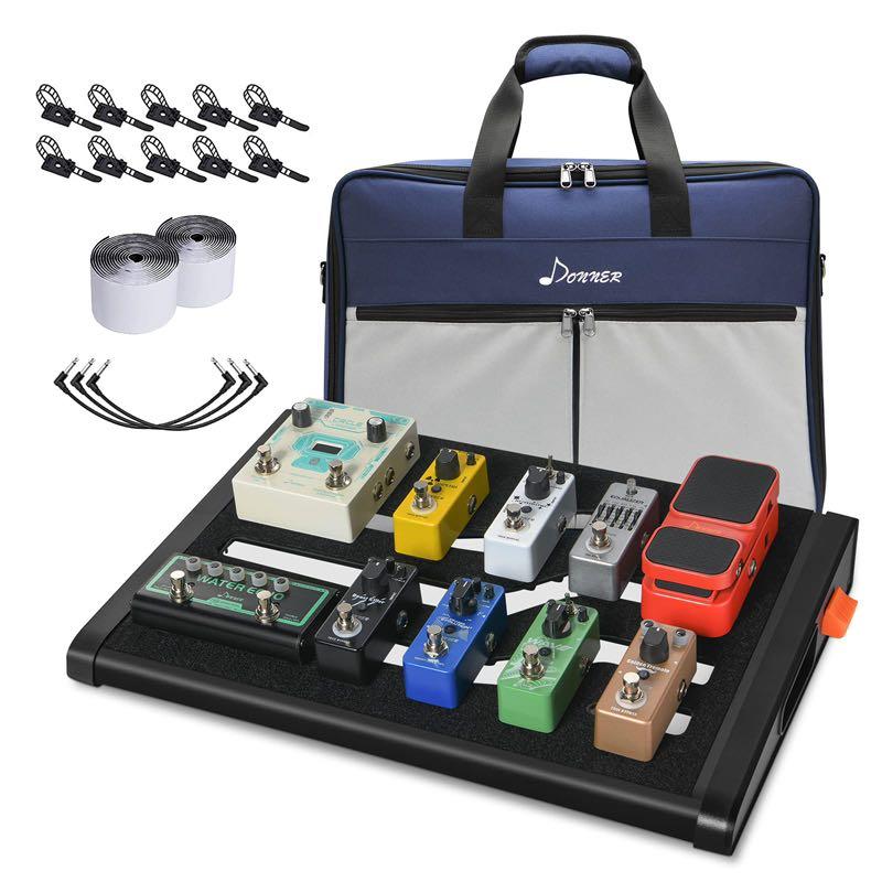 Donner Guitar Effects Pedal Board, DBS300 Extra Large Power Supply Pedalboard Set with