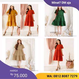 DRESS WANITA JESSI TUNIK MOSSCREPE IMFS-387

      Warna:
       Mustard, Merah Bata, Moka, Marun, Hijau Botol