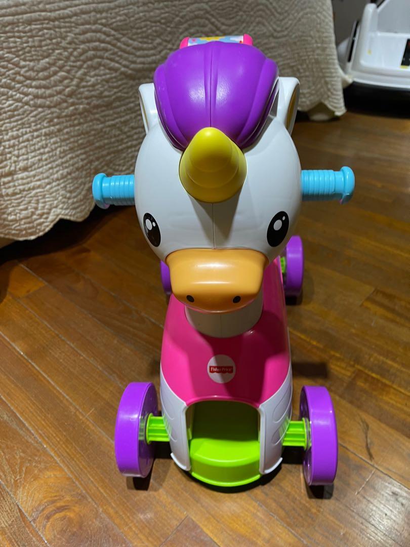 Fisher Price Rollin Tunes Unicorn Toy Chair Ride On Babies