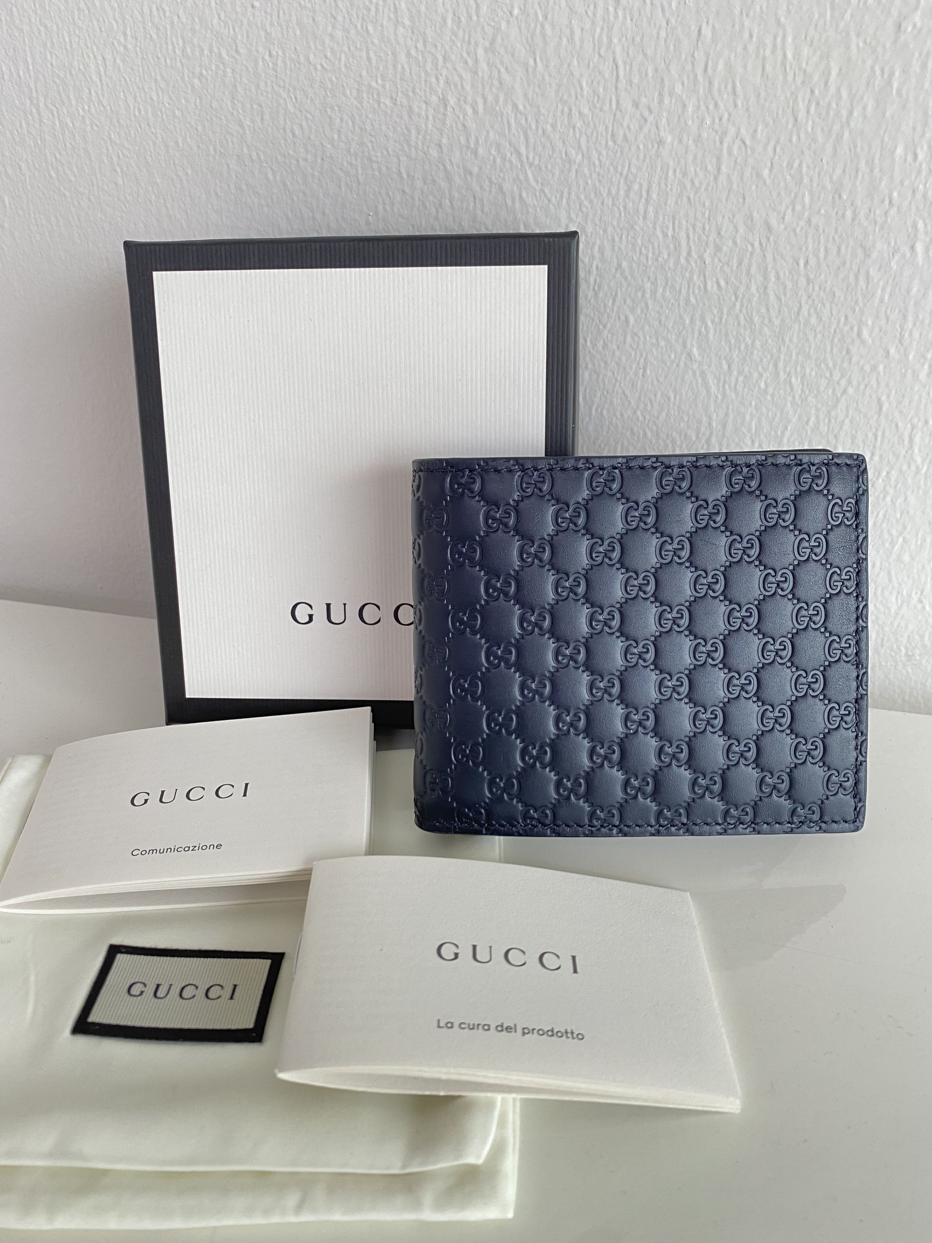 Gucci Bifold Wallet MicroGuccissima Blue