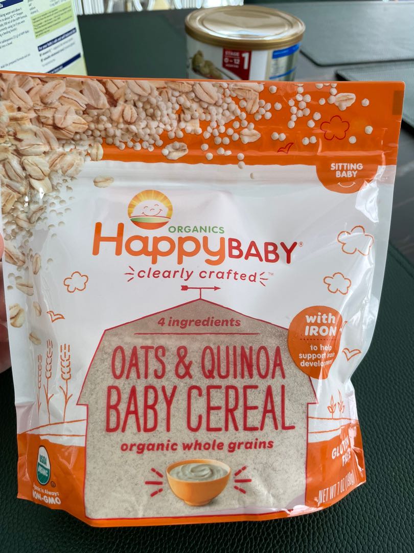 Happy baby oats quinoa baby cereal Babies Kids Nursing