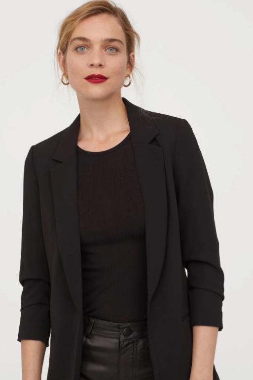 H M GATHERED SLEEVE BLAZER Women s Fashion Coats Jackets and