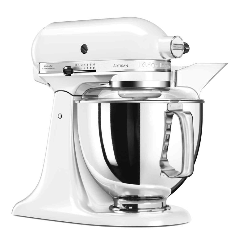 white artisan kitchenaid mixer