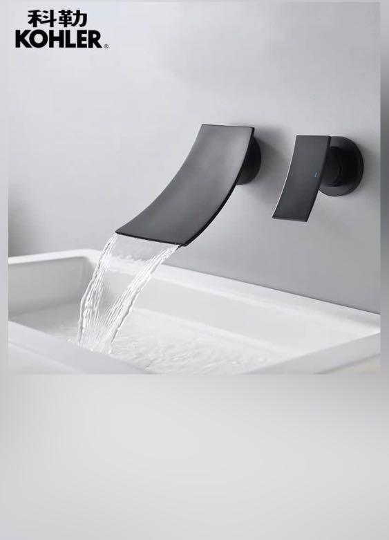 KOHLER waterfall faucet (wall mounted), Furniture & Home Living