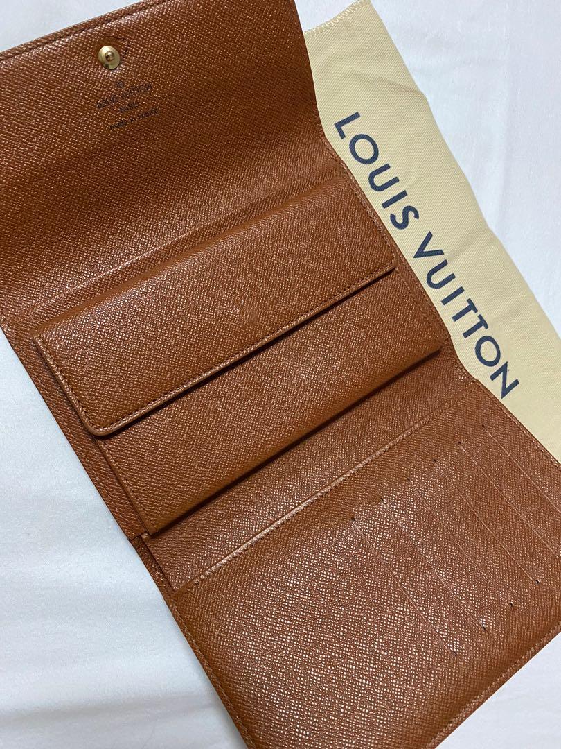 Louis Vuitton Three Folded Wallets Monogram PVC ?~ Leather-Authentic Used  T12328