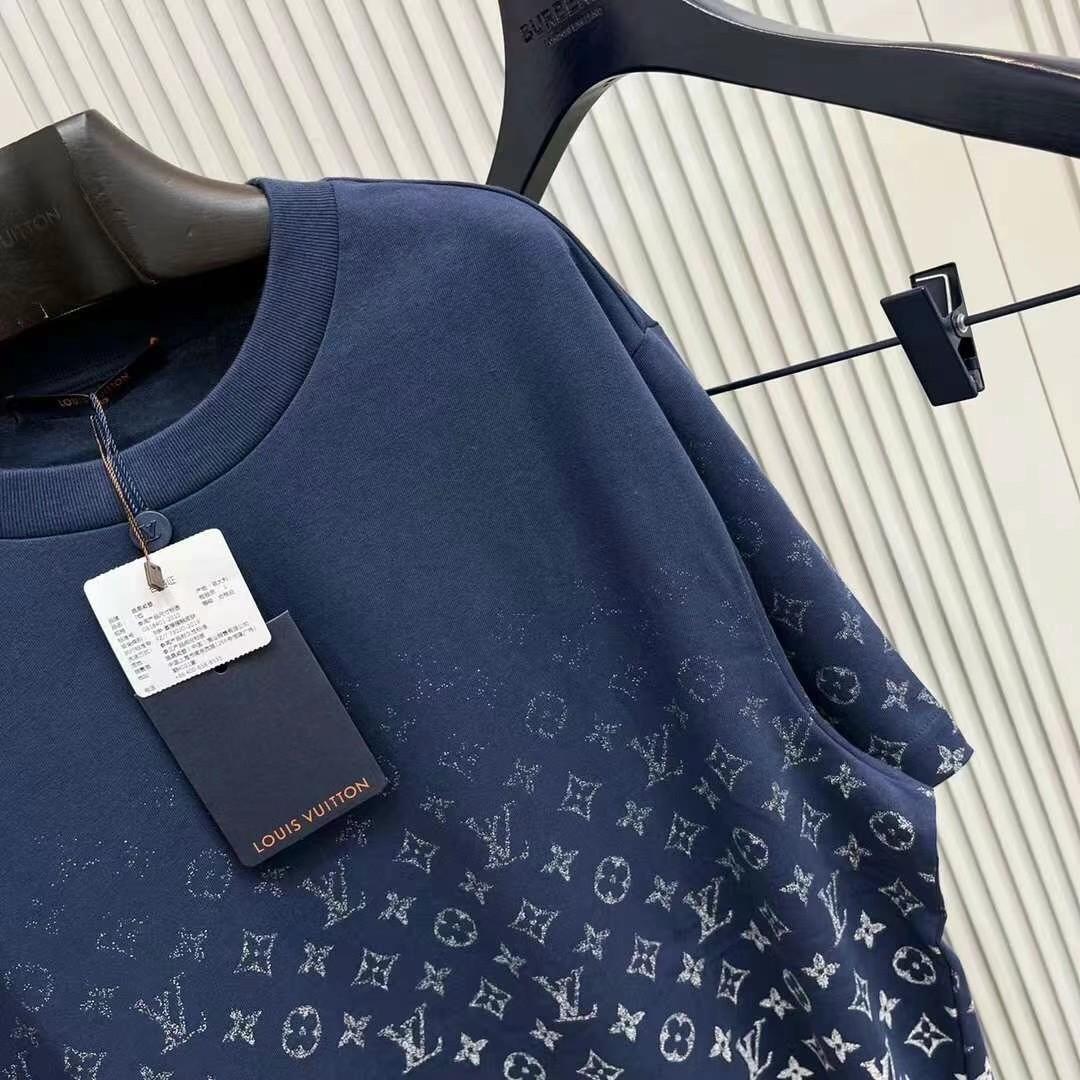 LVSE Monogram Gradient T-Shirt Sky Blue, Men's Fashion, Tops & Sets,  Tshirts & Polo Shirts on Carousell